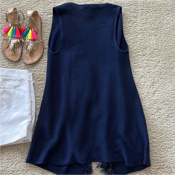 Lilly Pulitzer Andella Sweater Vest in True Navy - Picture 9 of 10
